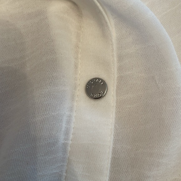 Michael Kors cream blouse oversized hi-lo size S - Picture 5 of 7